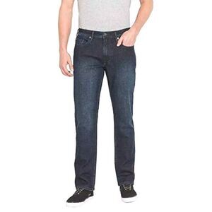 NWT Buffalo Mens 38x32 Jackson Slim Straight Denim Jeans Stretch Dark Blue Pant
